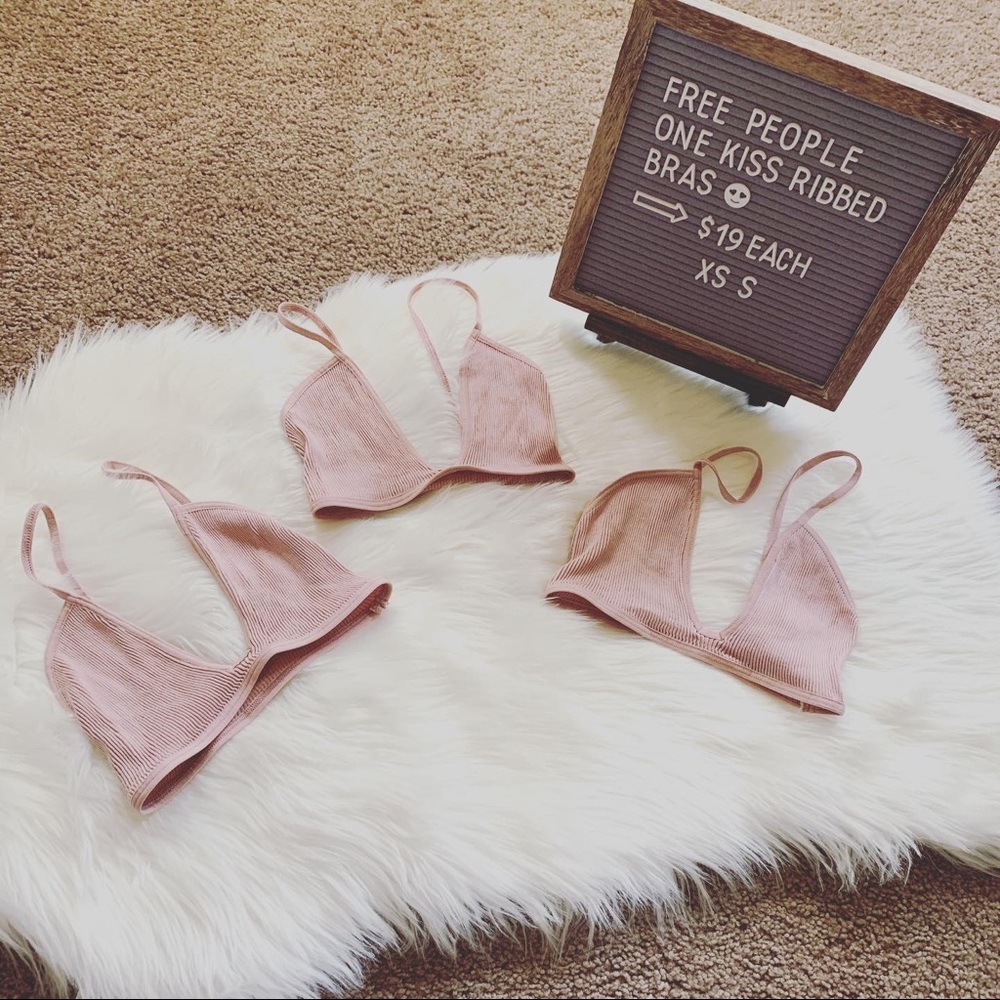Free People One Kiss Ribbed Bras